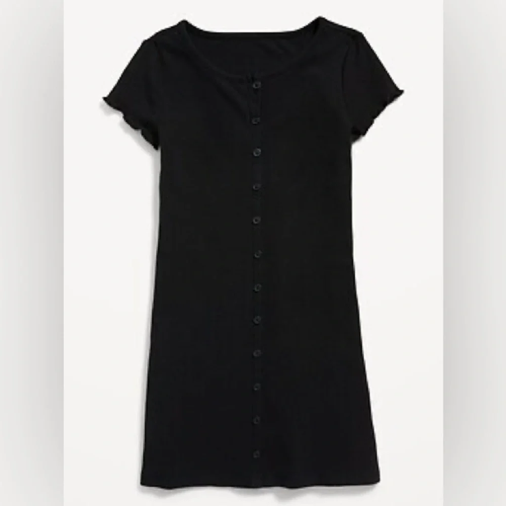 Old Navy Black Ribbed Girls Dress Size S (6-7)